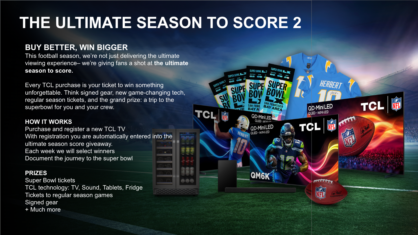 Win Super Bowl Tickets with TCL!