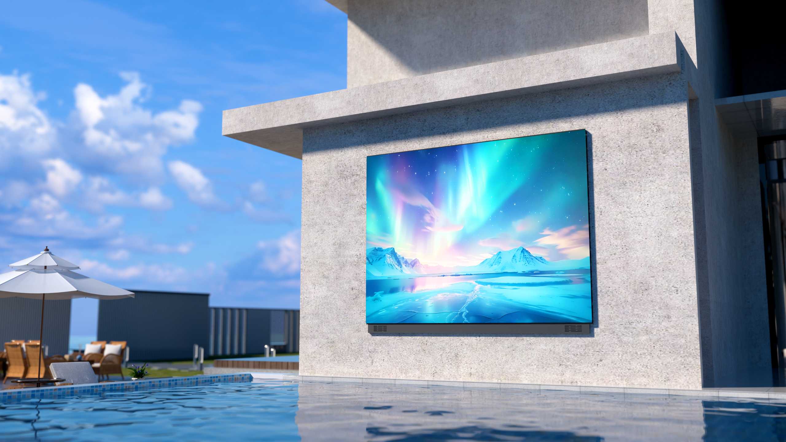 DreamWall Outdoor Video Wall 1.9COB Pixel Pitch, Wall-Mounted