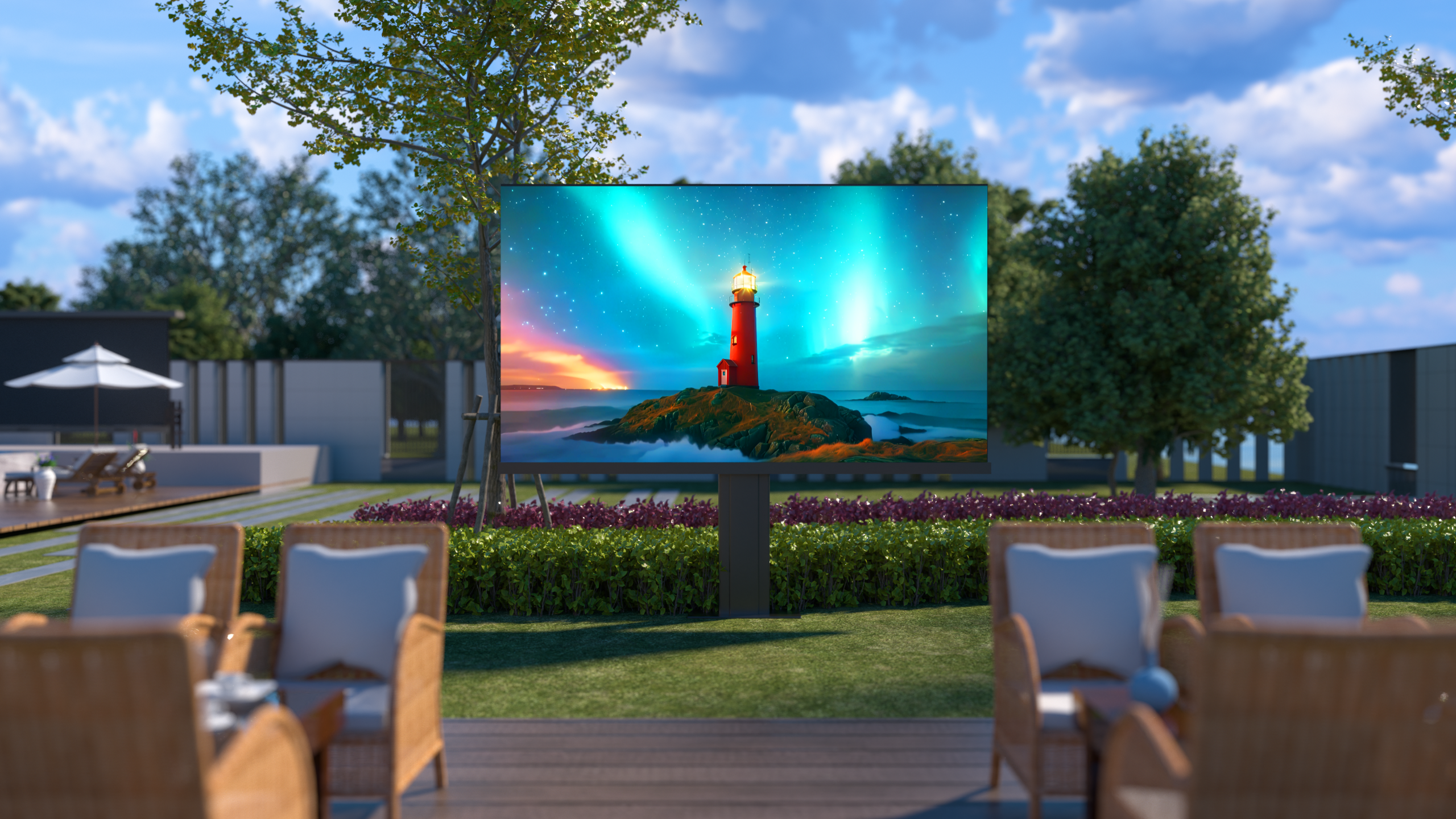 DreamWall Outdoor Video Wall 1.9COB Pixel Pitch, Pole Mounted