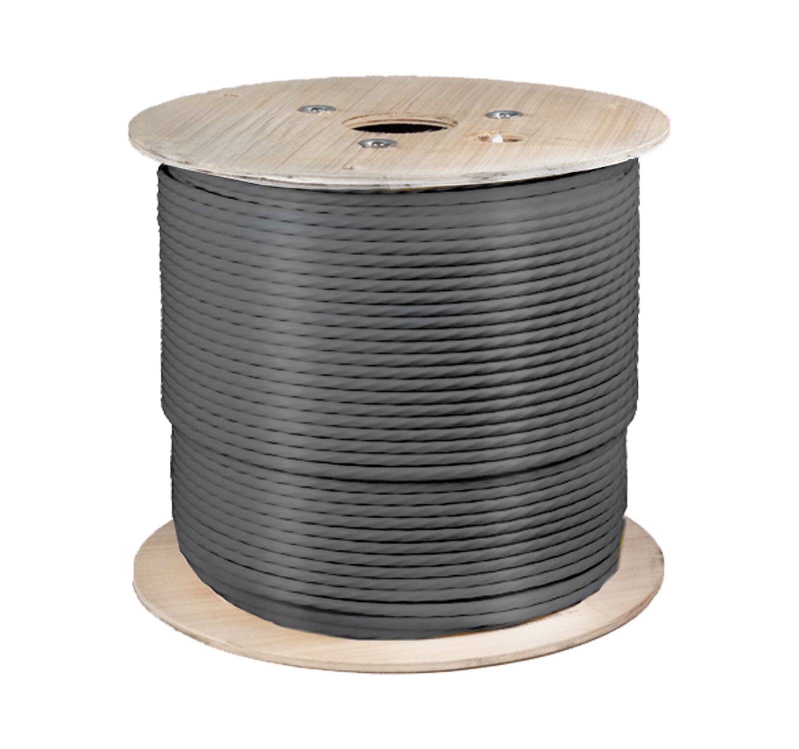 Vertical CAT6A U/UTP CMR (Riser-Rated) 23 AWG Solid Bare Copper, Wooden Spool, 1000 ft