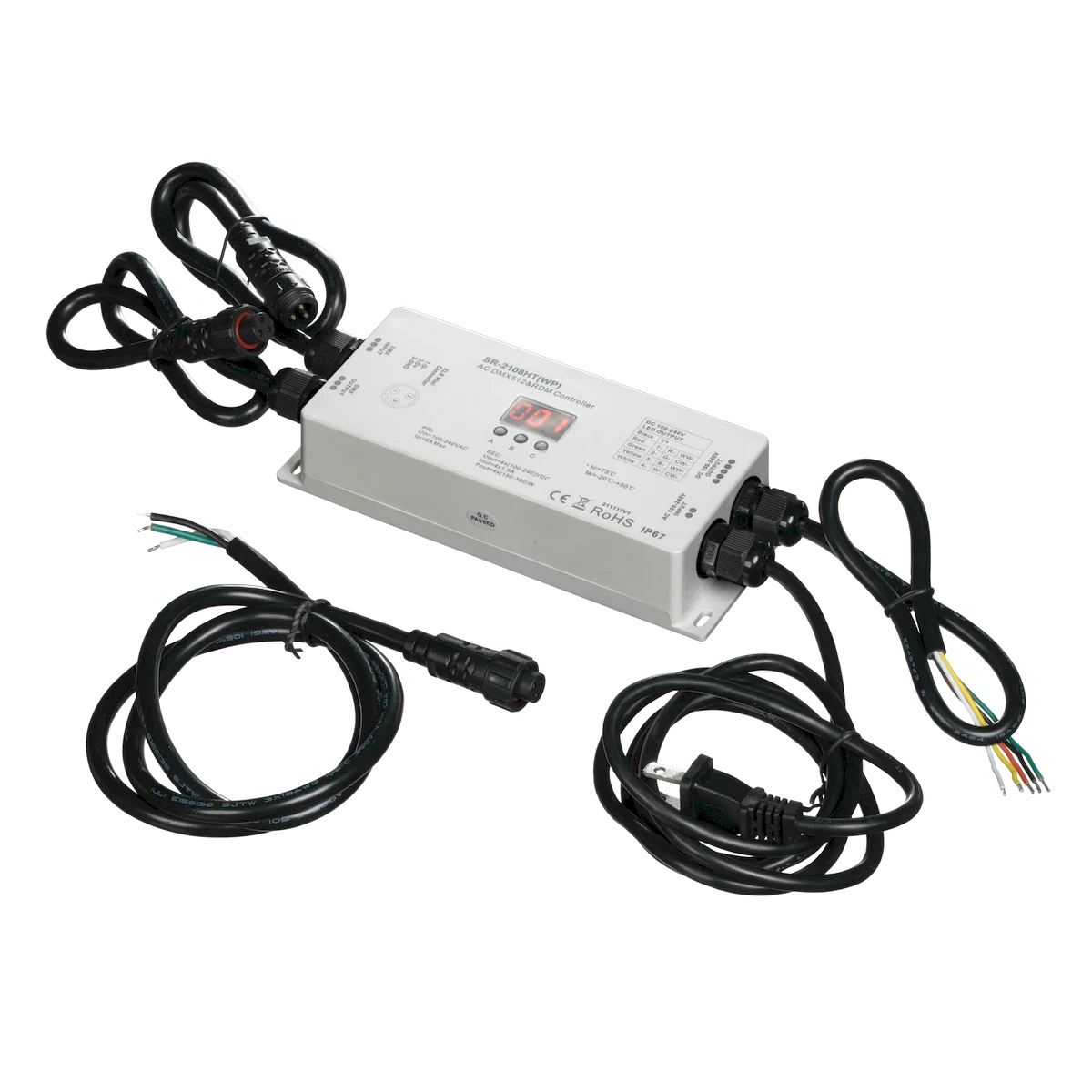 Proluxe PLX-DEC-120VDC-4CH 100-240VAC INPUT, DC OUTPUT, MAX 4X1.5A, RDM-ENABLED DMX HIGH VOLTAGE LED STRIP CONTROLLER