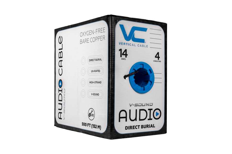 Vertical Cable 14/2 14/4 500ft Direct Burial Audio Cable