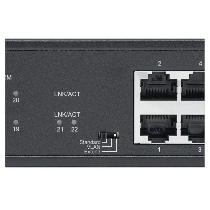 Intellinet 561419 16-Port Gigabit Ethernet PoE+ Switch with 4 RJ45 Gigabit and 2 SFP Uplink Ports