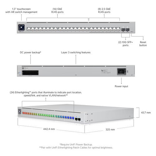 Ubiquiti USW-Pro-Max-24-PoE (400W) 24 Port POE++ Switch