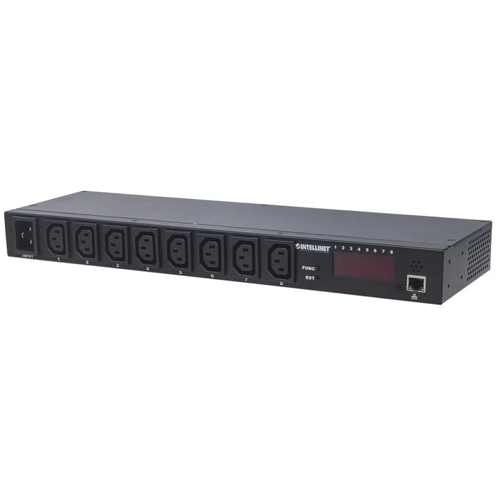 Intellinet 163682 19" Rackmount Smart Switched Metered 8-Outlet PDU