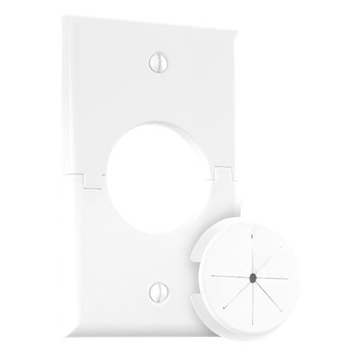 MidLite Single-Gang Splitport, White