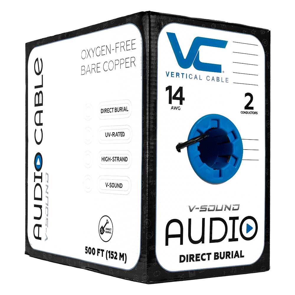 Vertical Cable 14/2 14/4 500ft Direct Burial Audio Cable