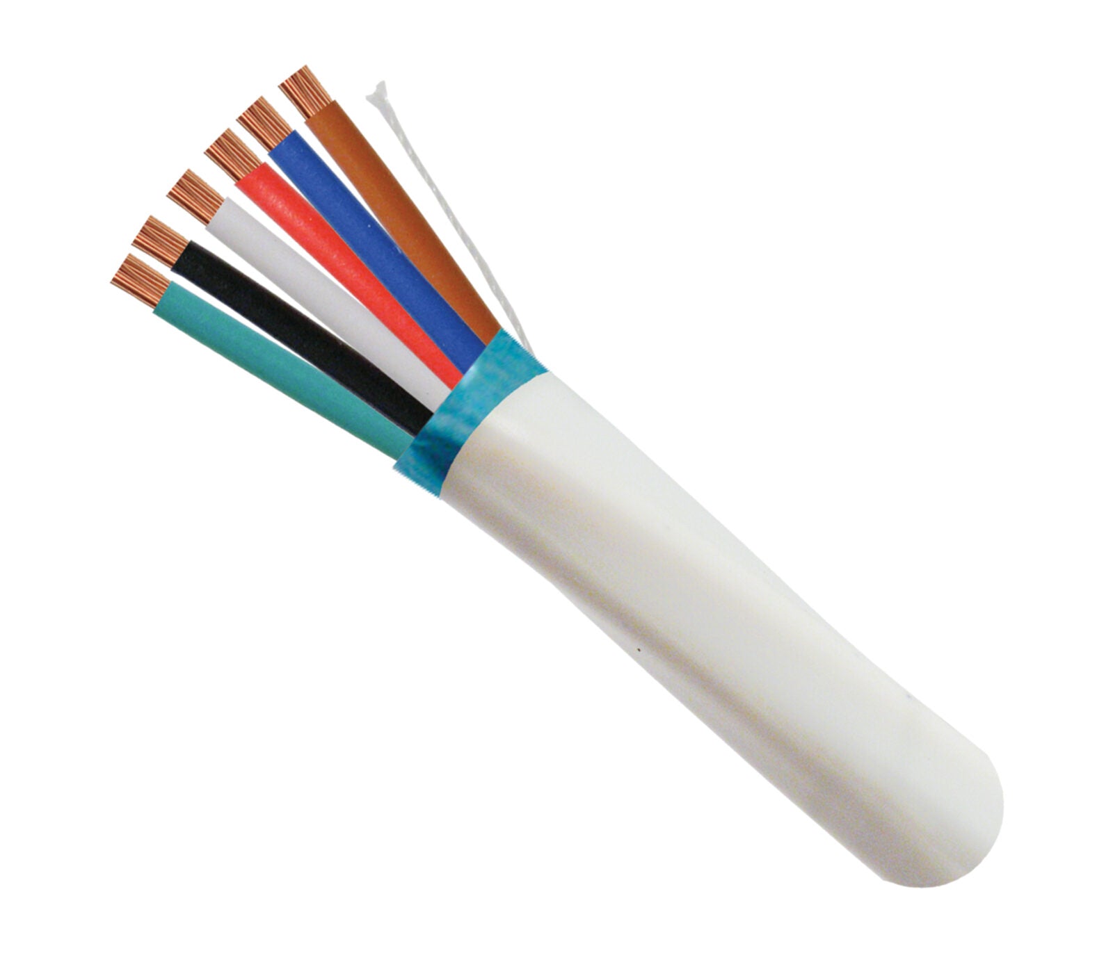Vertical Cable 211-186/S/P/5WH 18/6 CL3P, CMP Plenum Rated, Shielded, Stranded, Bare Copper Conductors, White, 500 ft, Spool