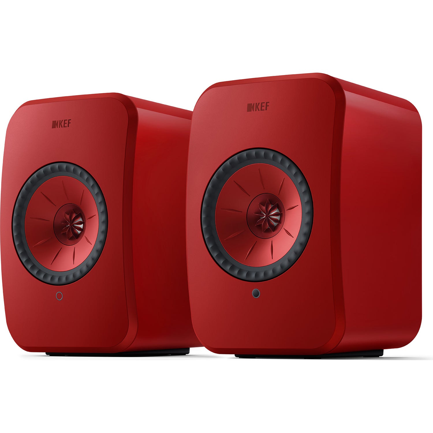 Kef Wireless HiFi Bookshelf Speakers Red LSXIIRD, Pair