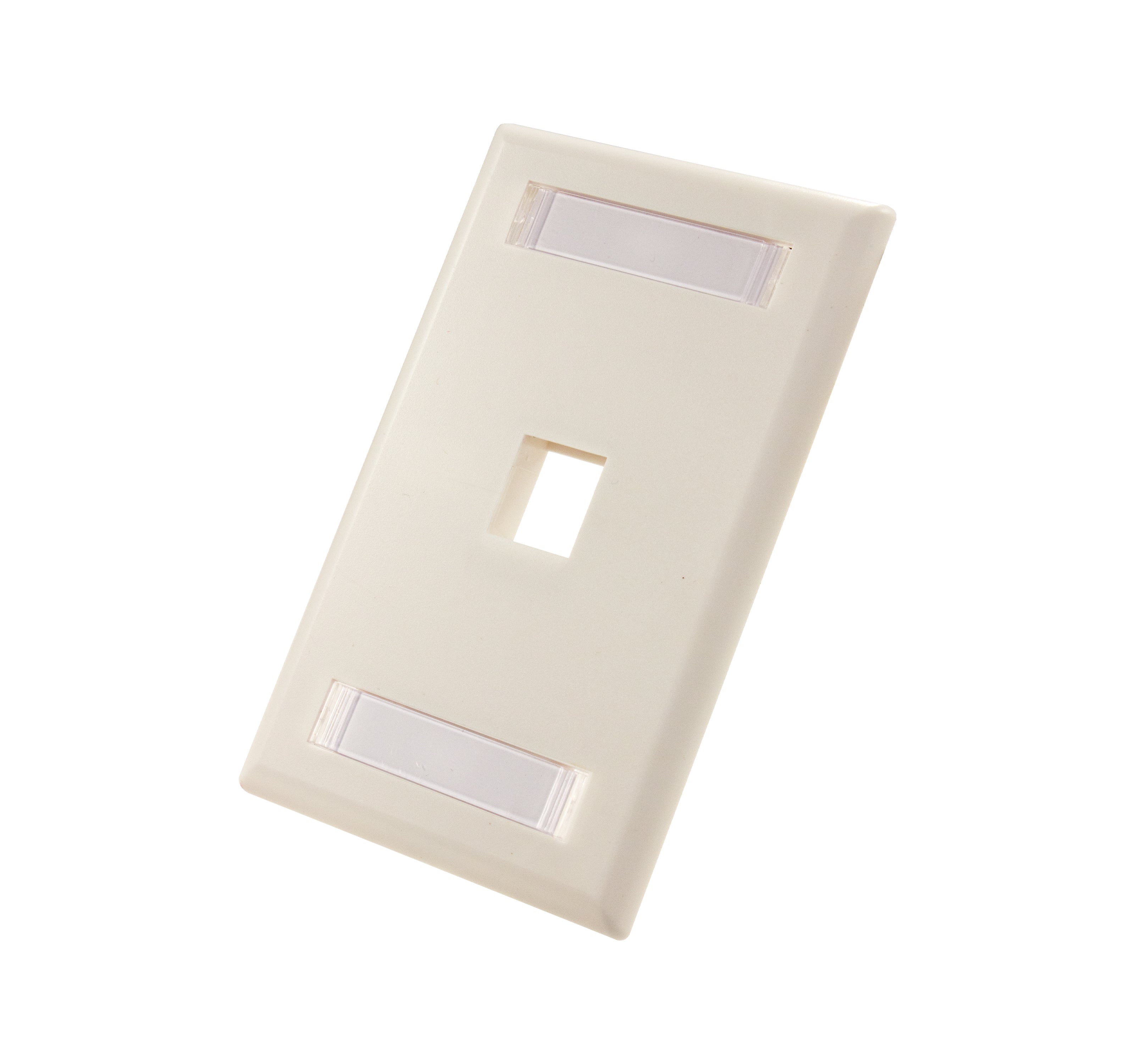 Vertical Cable Standard Wall Plates With ID Windows – 305 Series White