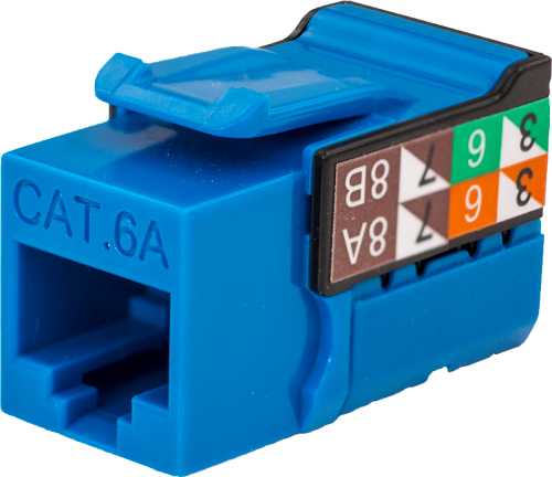 Vertical Cable 353 Series CAT6A Data Grade V-Max Keystone Jacks, Single / 25 Pack