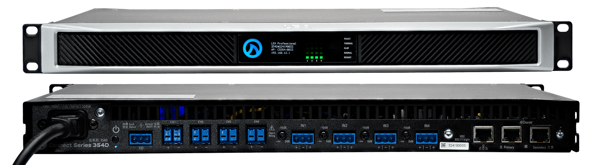 LEA CS354D-G Smart AMP | 4 Channels | 350 Watts Per Channel