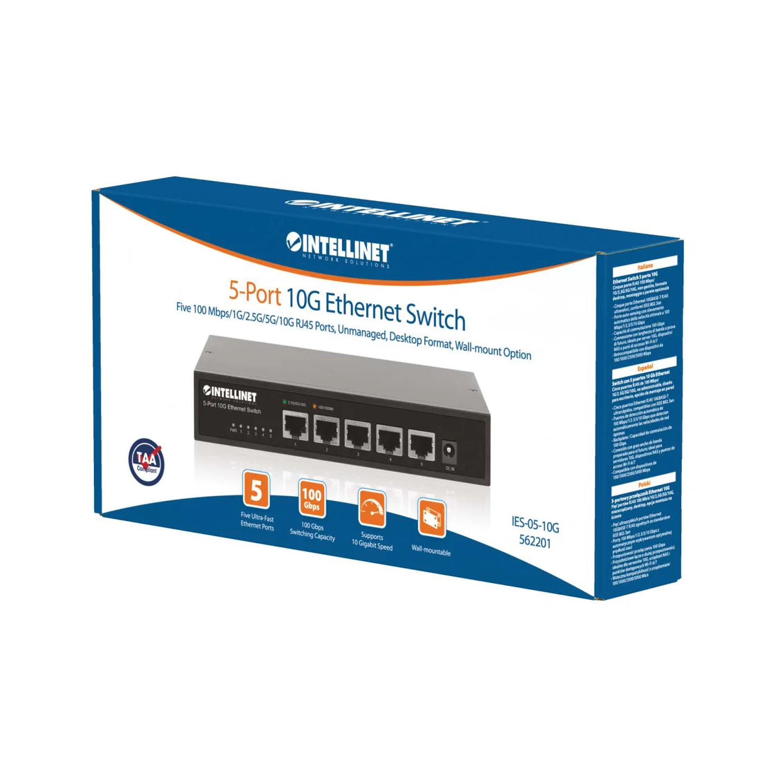 Intellinet 562201 5-Port 10G Ethernet Switch