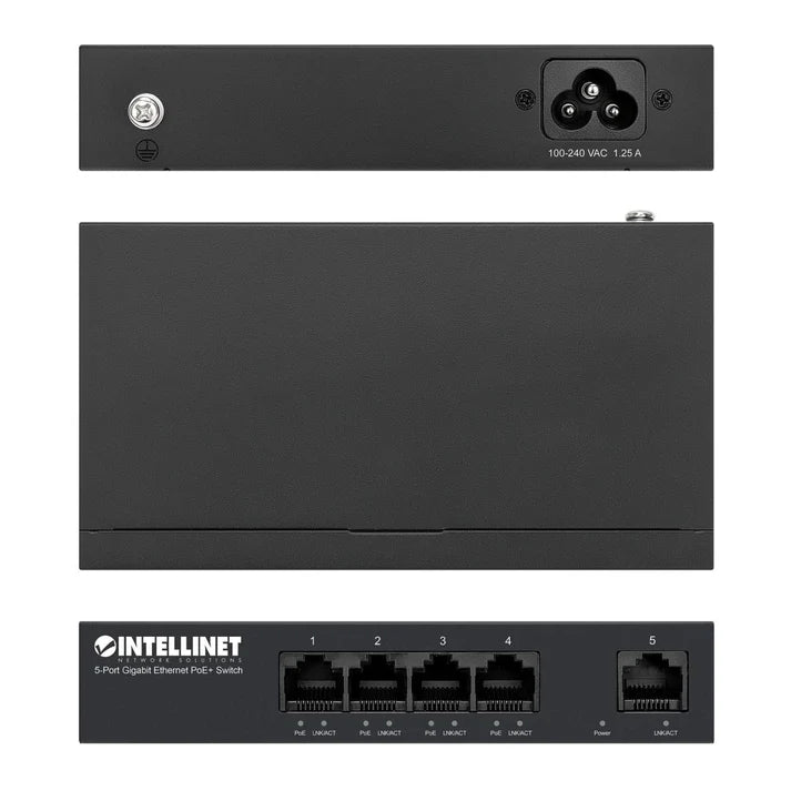 Intellinet 561792 5-Port Gigabit Ethernet PoE+ Switch