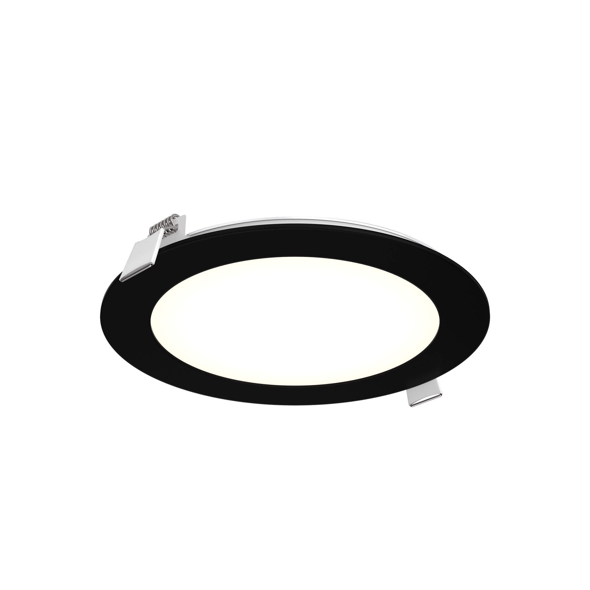 DALS 5006-CC-V-BK Multi CCT Slim Round Recessed Panel Light - universal 120V-347V, 0-10V dimming