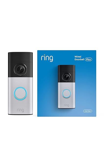 Ring Wired Doorbell Plus, 2K (Newest Model)