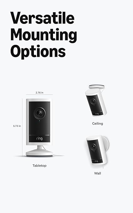 Ring Outdoor Cam Pro, Power over Ethernet (Newest Model), White