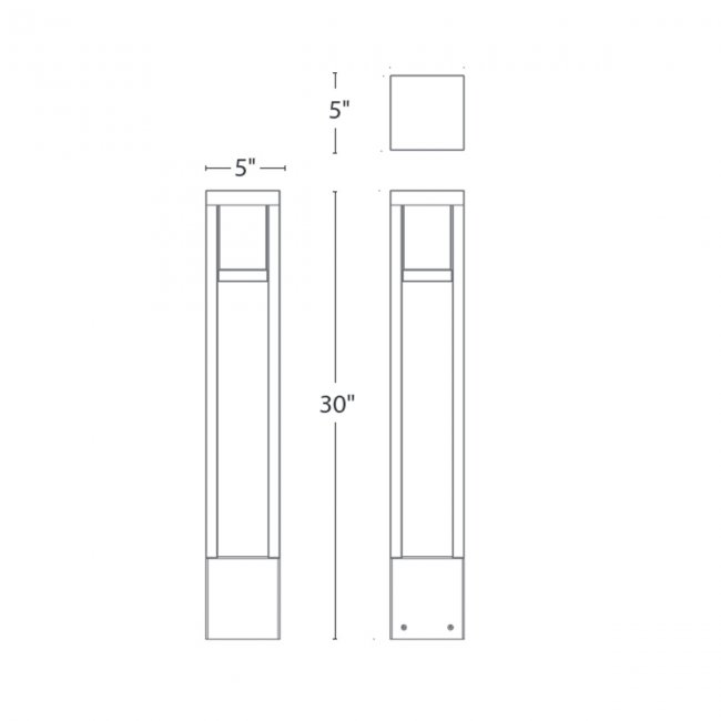 WAC Lighting Tower LED Bollard, 2700K