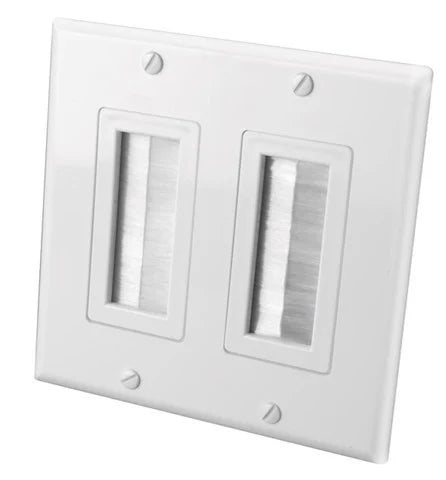 Vanco Decor Style Brush Bulk Cable Wall Plates