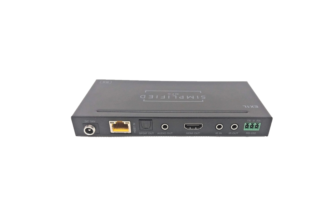 Simplified EX1L 4K HDMI 120m/394 ft. on Cat6, 18Gbps extender