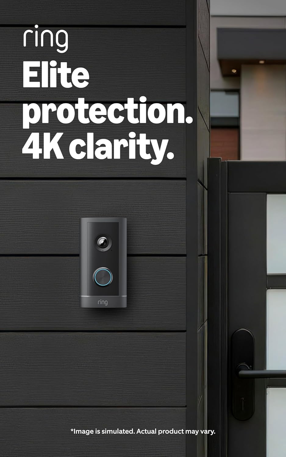 Ring Wired Doorbell Elite, Native Power over Ethernet, Deep Silver (Newest Model)