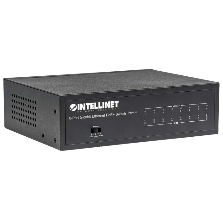Intellinet 561204 8-Port Gigabit Ethernet PoE+ Switch