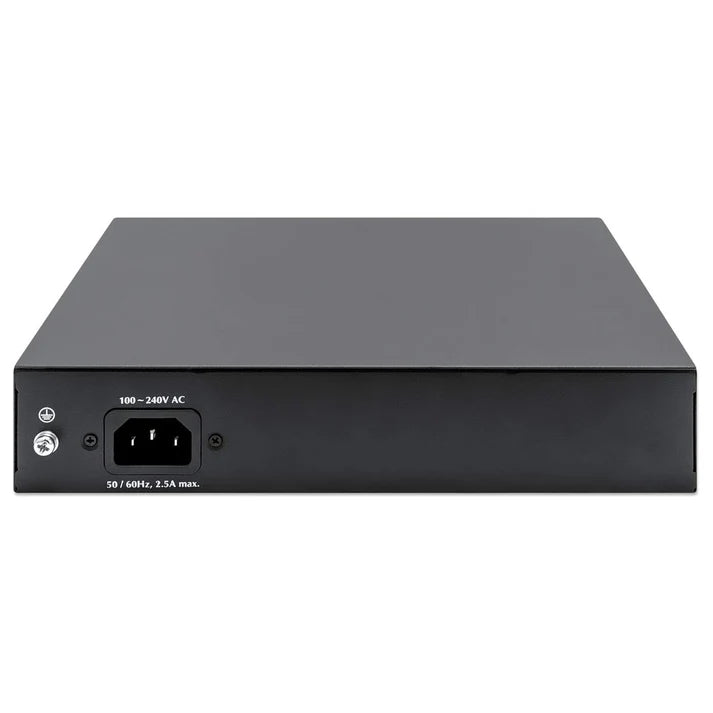 Intellinet 561402 8-Port Gigabit Ethernet PoE+ Switch with 2 RJ45 Gigabit Uplink Ports IPS-08G02-120W