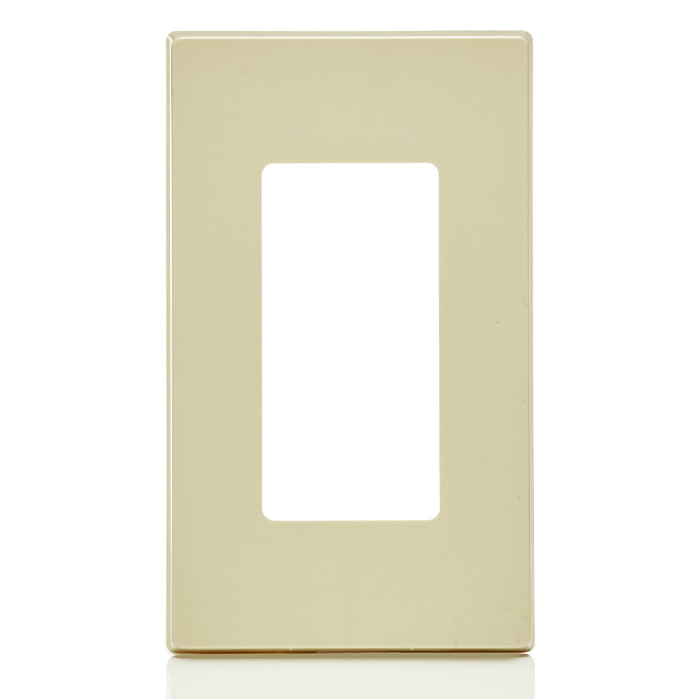 Leviton 80301 1-Gang Decora Plus Screwless Wallplate Polycarbonate
