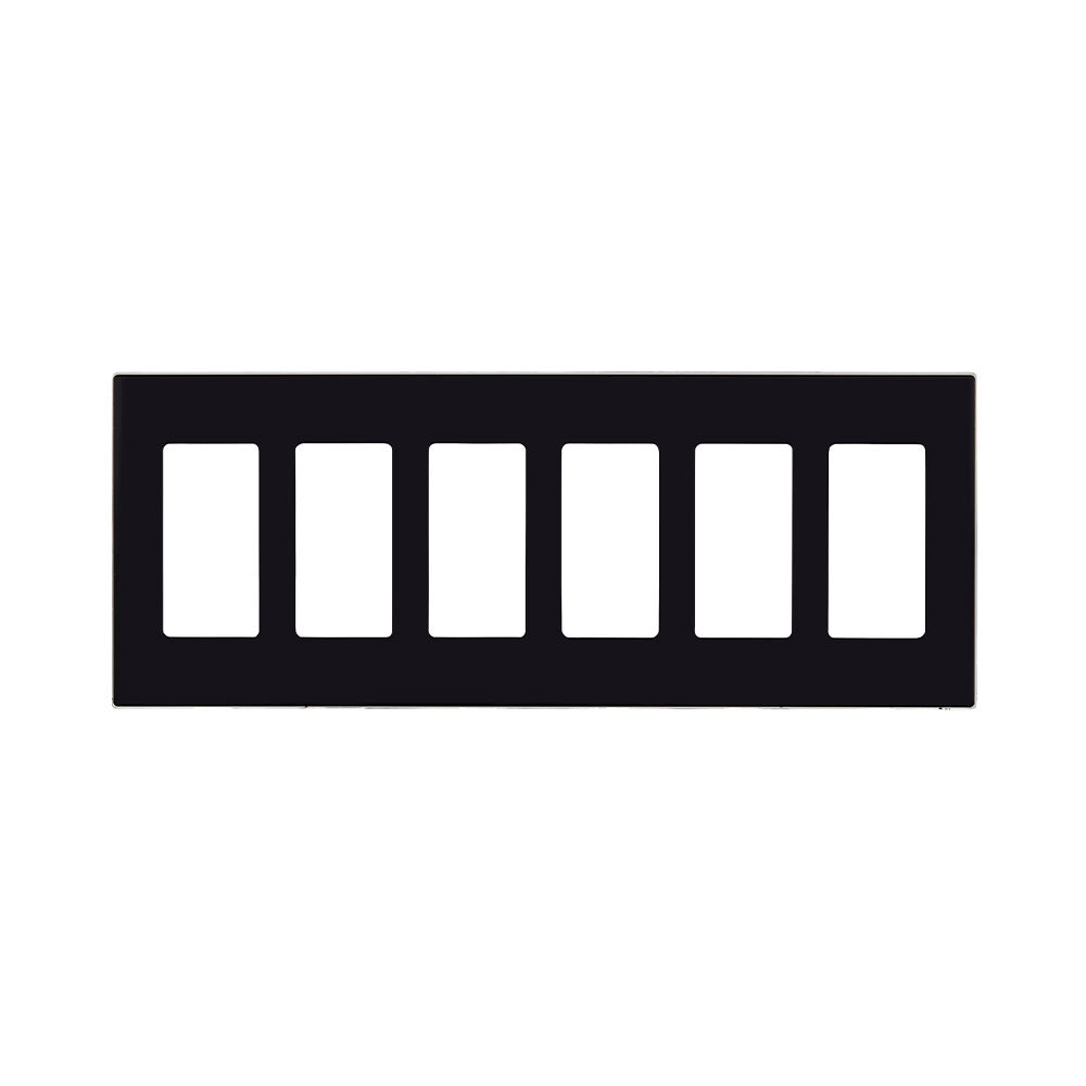 Leviton 80326 5-Gang Decora Plus Screwless Wallplate Polycarbonate