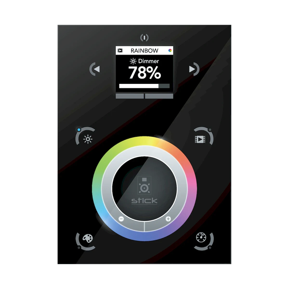 Proluxe PLX-DMX-N-STICKDE3-BK DE3 1024CH, GLASS, USB, ETHERNET, COLOR SCREEN, 500 SCENES, 10 ZONES. BD1  BLACK FINISH, INCLUDES POWER4M AC/DC 7V ADAPTER FOR ARCHITECTURAL