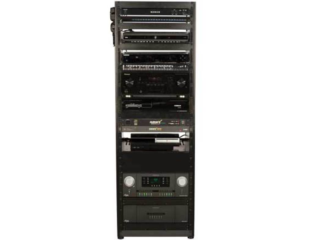 Sanus CFR1620-B1 20U AV Rack Stackable Open Frame Rack