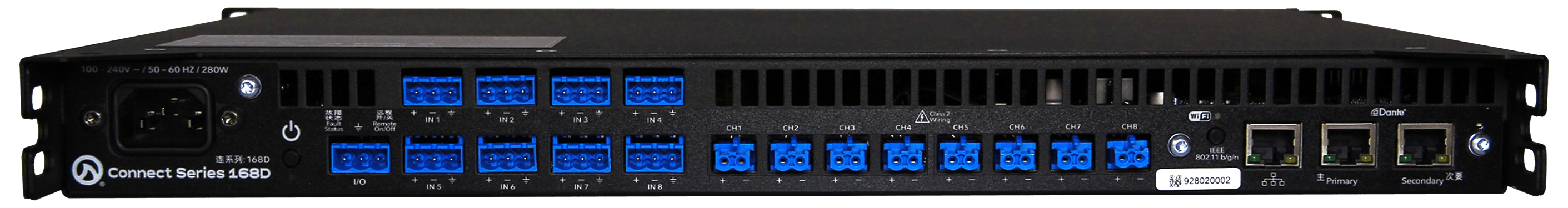 LEA CS168D Smart AMP With Dante | 8 CH | 160 Watts Per Channel