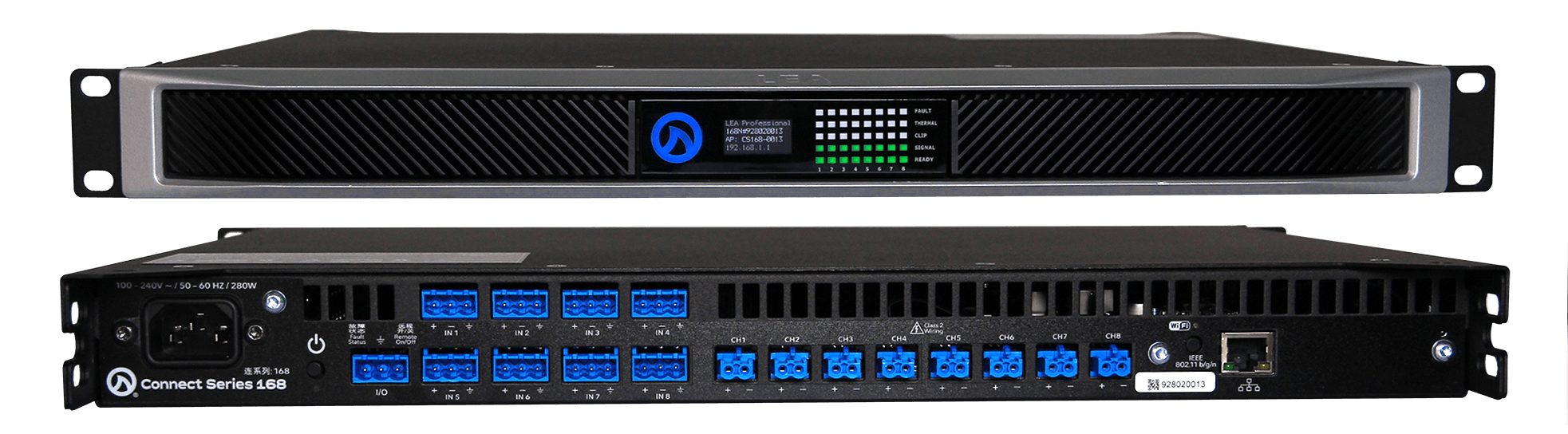 LEA CS168 Smart AMP | 8 Channels | 160 Watts Per Channel