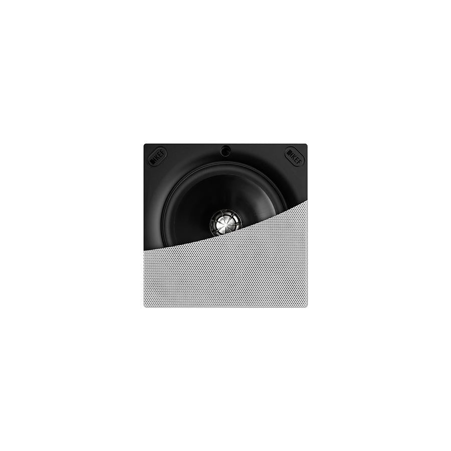 Kef Ci130QSfl Uni-Q Flush Mounted 5.25" Square Speaker White, Each