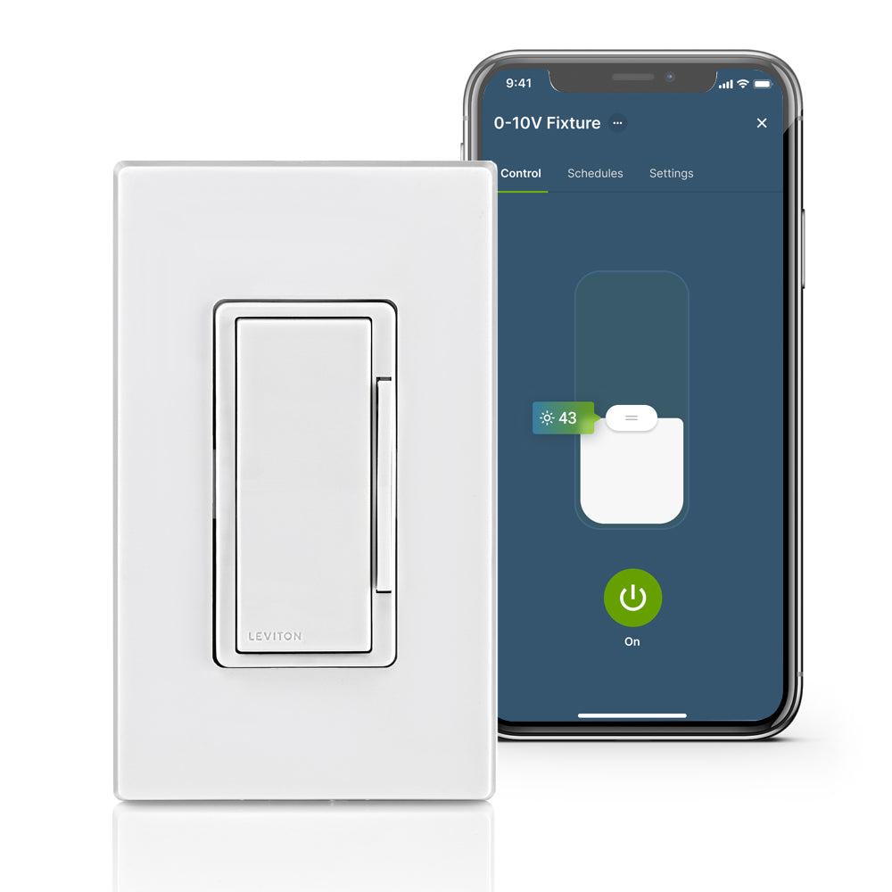 Leviton D2710-1BW Decora Smart 0-10V Dimmer Switch, Wi-Fi, Neutral Wire Required