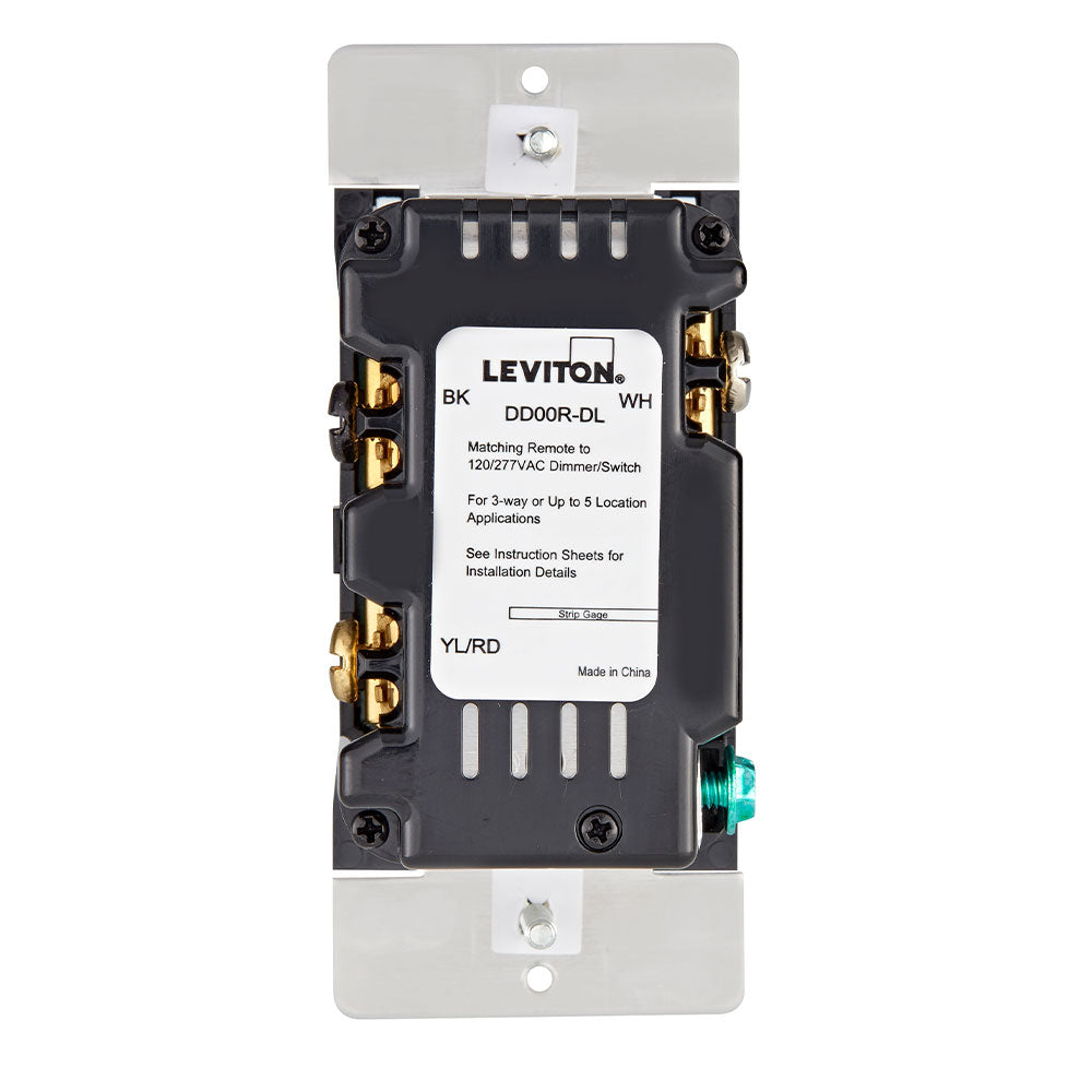 Leviton DD00R-DLZ Decora Smart Dimmer Switch Companion for Multi-Location Dimming with Locator LED, 120/277VAC, 60Hz