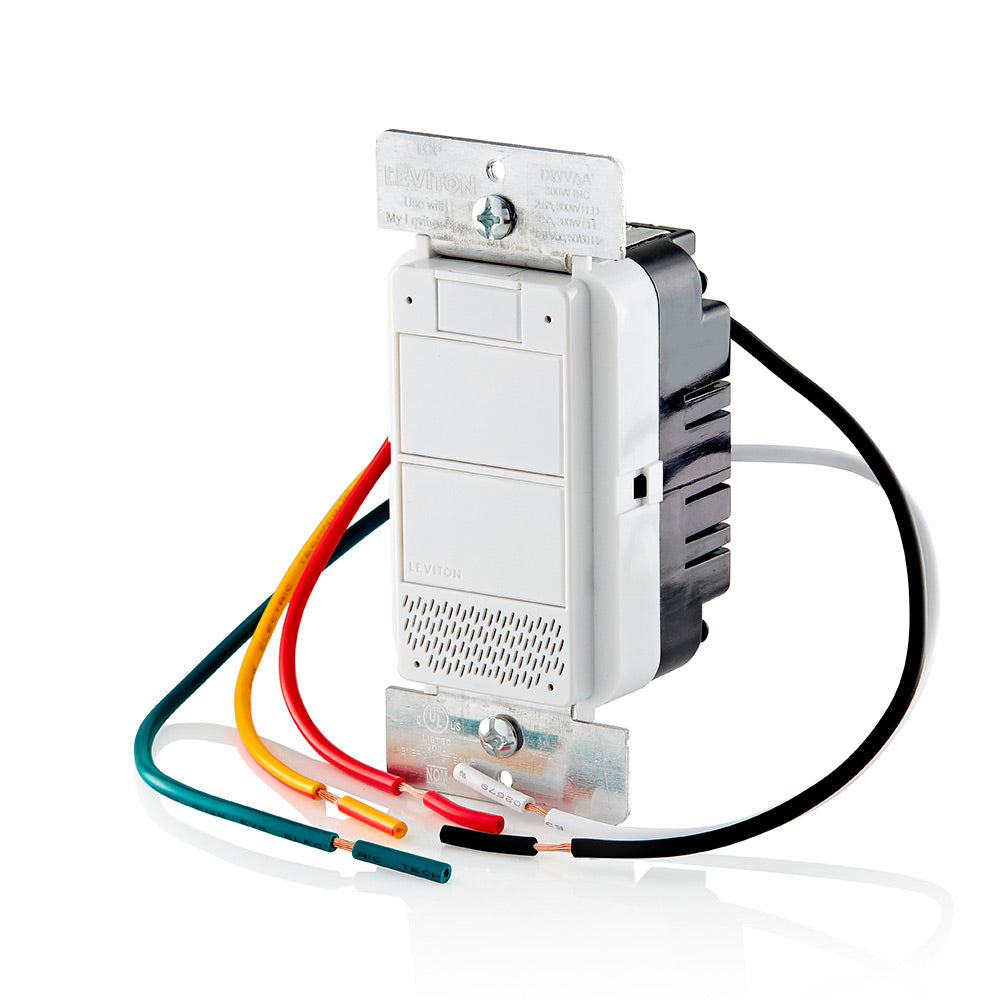 Leviton DWVAA-1BW Decora Smart Voice Dimmer Switch with Amazon Alexa Built-in, Wi-Fi 1st Gen, Neutral Wire Required