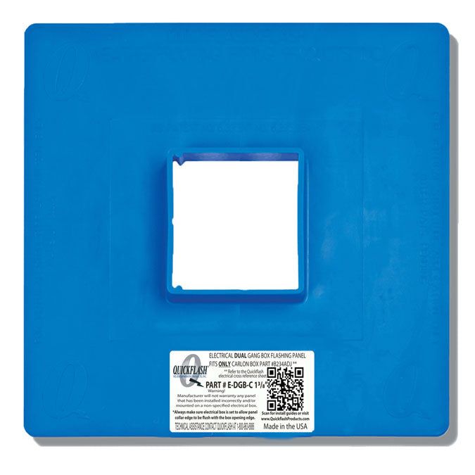 QuickFlash E-DGB-C Electrical DUAL Gang Flashing Panel For Carlon Boxes ONLY