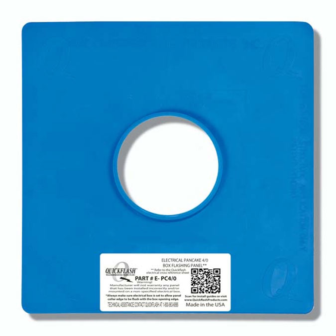 QuickFlash Electrical Pancake Box Flashing Panel For Metal Boxes