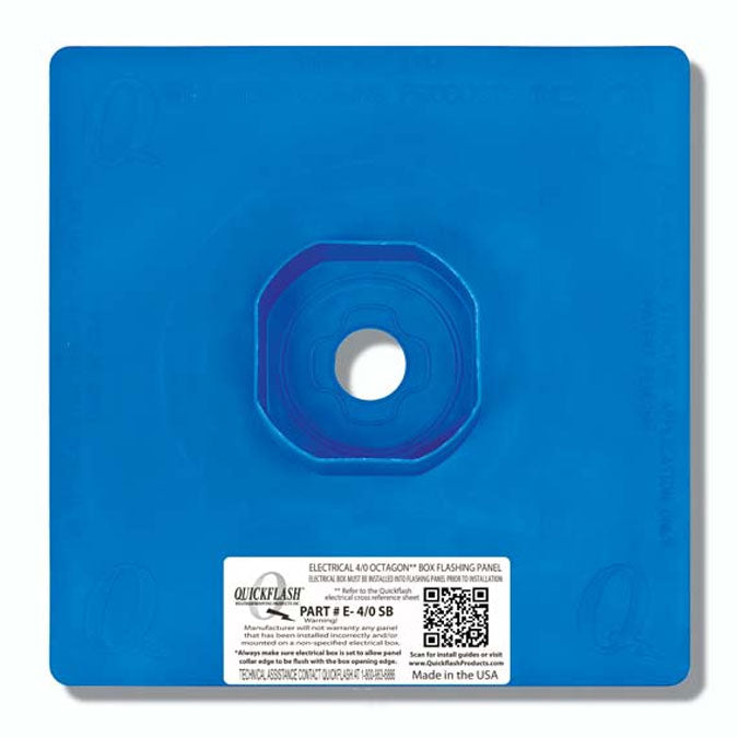 QuickFlash E-4/0 Electrical 4/0 Box Flashing Panel For Plastic Boxes & Specified Metal Boxes