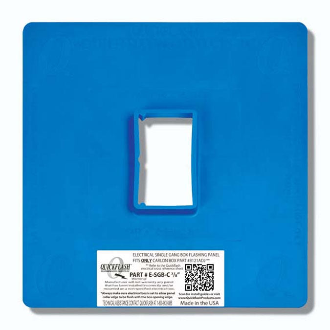 QuickFlash E-SGB-C Electrical Single Gang Flashing Panel For  Carlon Boxes Boxes ONLY