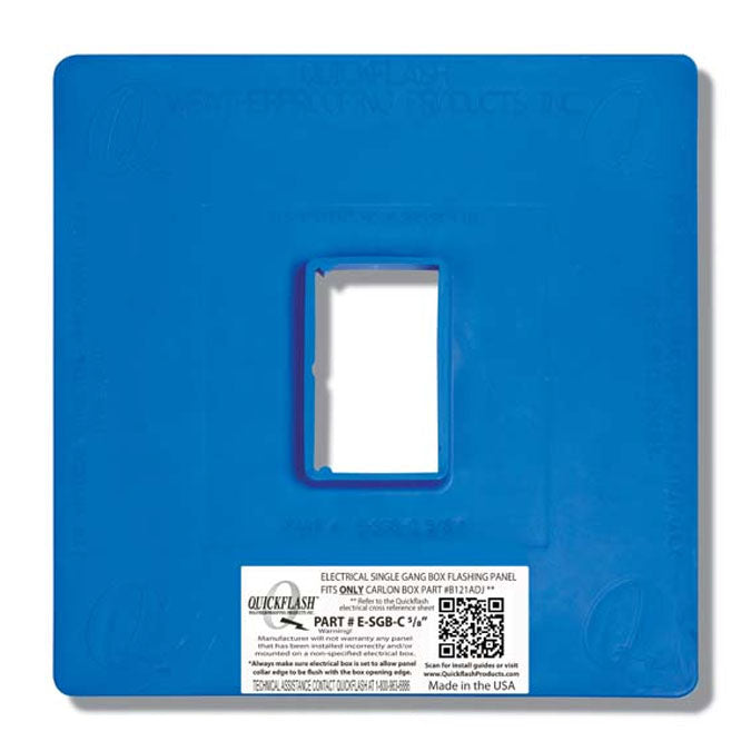 QuickFlash E-SGB-C Electrical Single Gang Flashing Panel For  Carlon Boxes Boxes ONLY