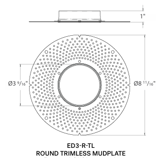CSL Lighting ED3-RTL Trimless Mud Plate