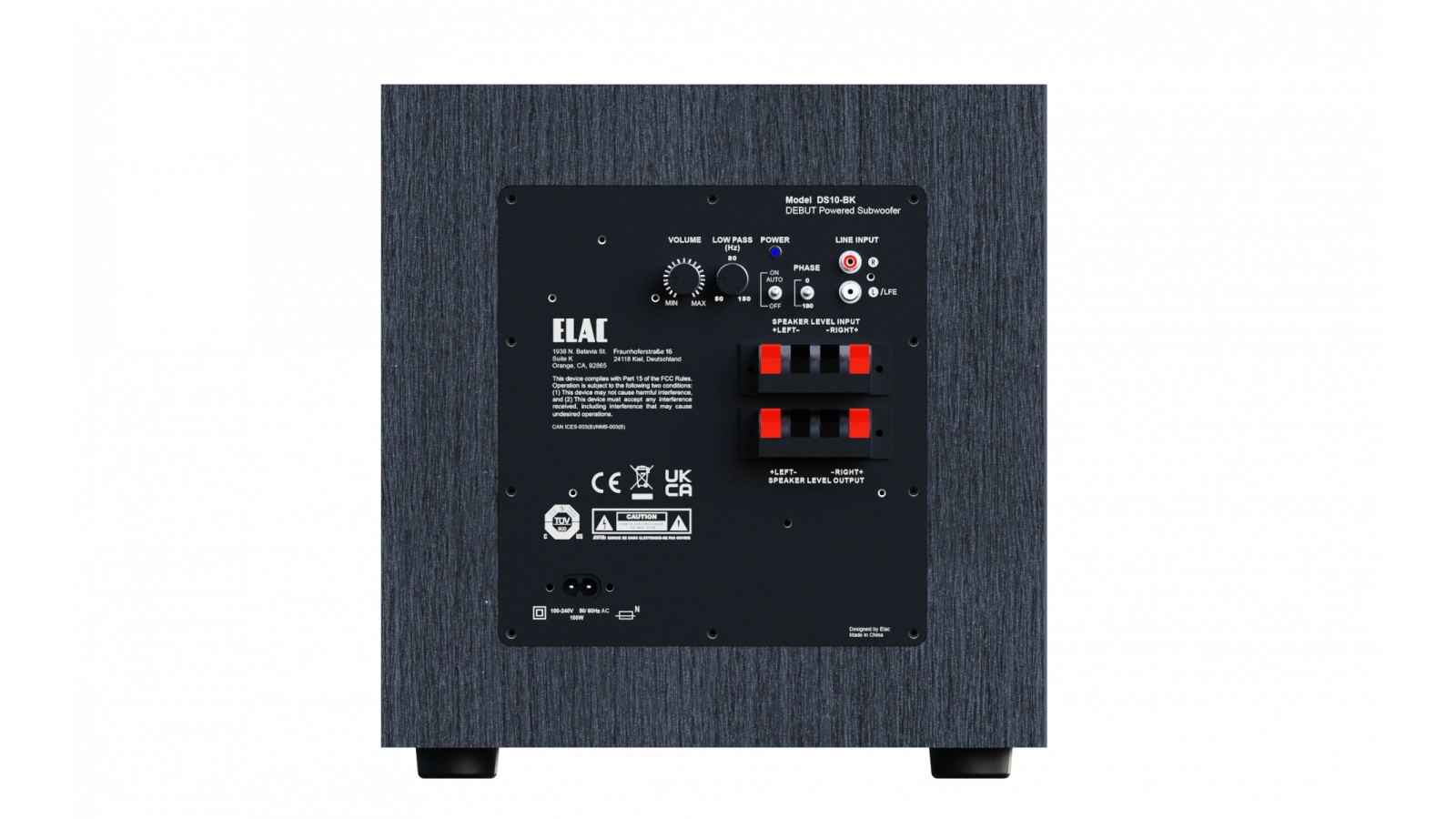 Elac DS123-BK Debut Series 12" 200W Powered Subwoofer - Black