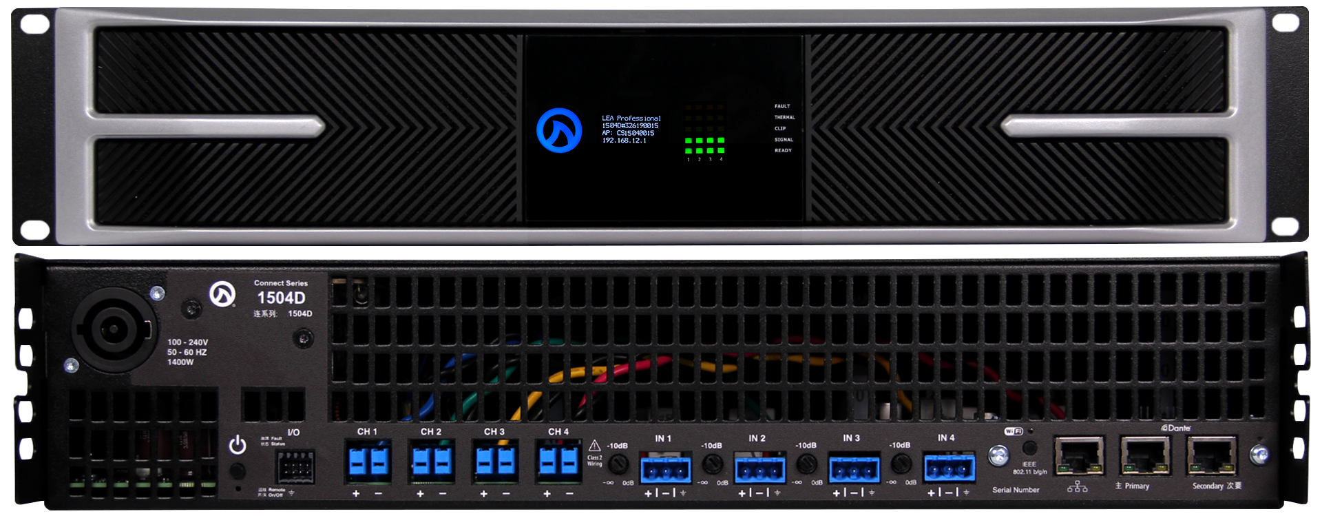 LEA CS1504D-G High Power Smart AMP | 4 Channels | 1500 Watts Per Channel