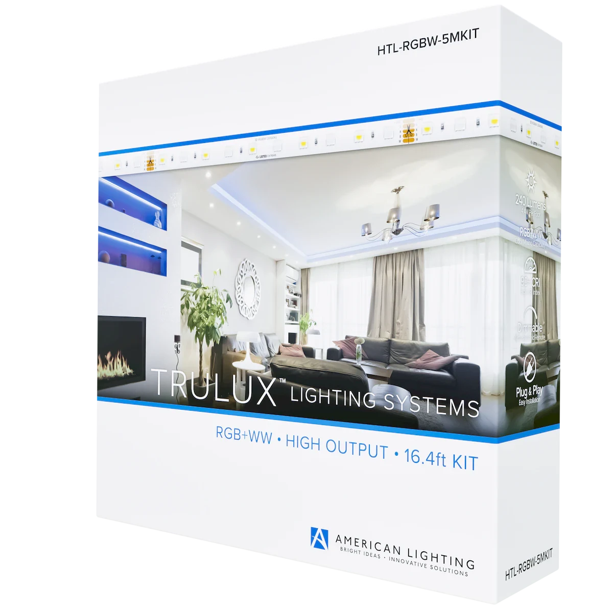 Proluxe PLX-HTL54-RGBW-24V-5MKIT 16.4FT TRULUX KIT HIGH OUTPUT RGB+WW, 4.6W PER FT, 24V,INCL: WIRE, CONNECTIONS, DRIVE