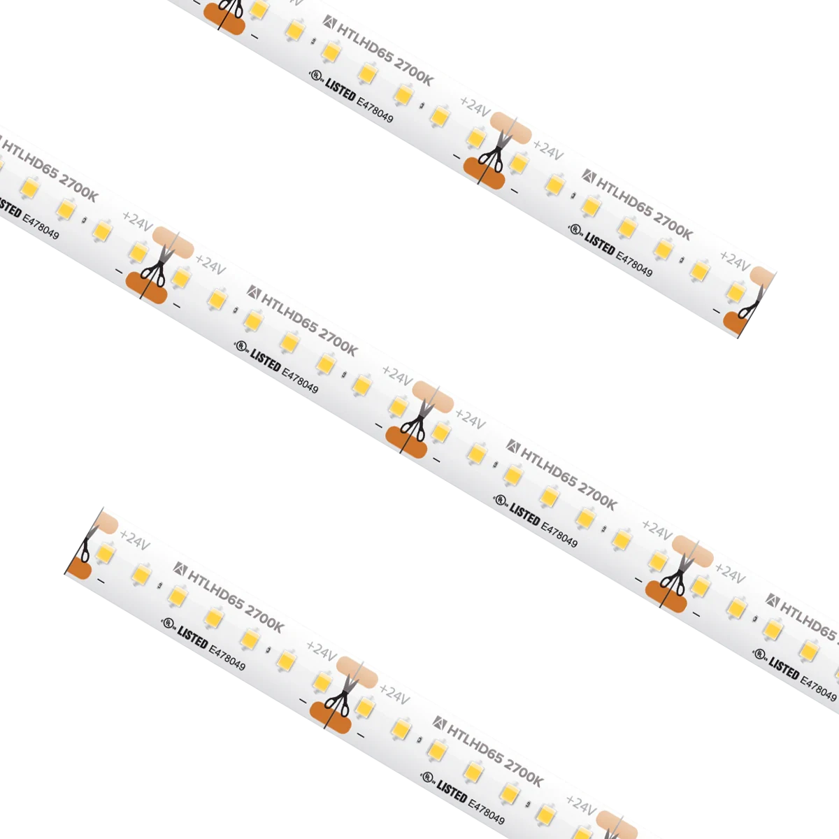 Proluxe PLX-HTLHD65-UWW-CC CUSTOM CUT HTLHD TAPE LIGHT, IP65, 1.51" CUT INCREMENT, 2700K, 3.65W/FT