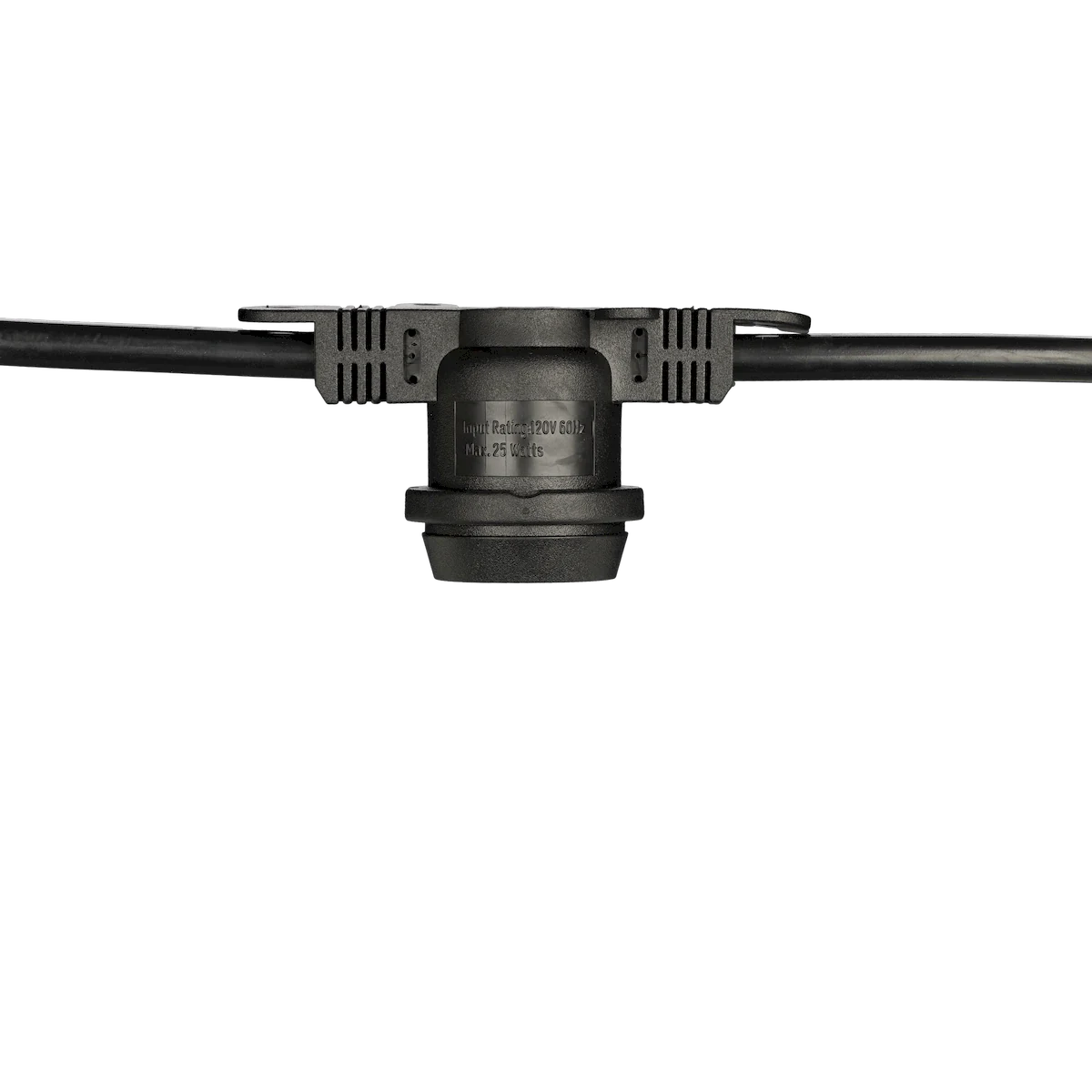 Proluxe PLX-CLS-NS-E26-48-BK UPGRADED SOCKET MOLD TO RECEIVE SHADE - 48' CGLS, 24 MED BASE (E26) NON-SUSPENDED SOCKETS ON WIRE, 24" SOCKET SPACE, BLACK 14AWG SJTW WIRE, 12" LEAD & TAIL, c/TUV/us, END-END CONNECTABLE