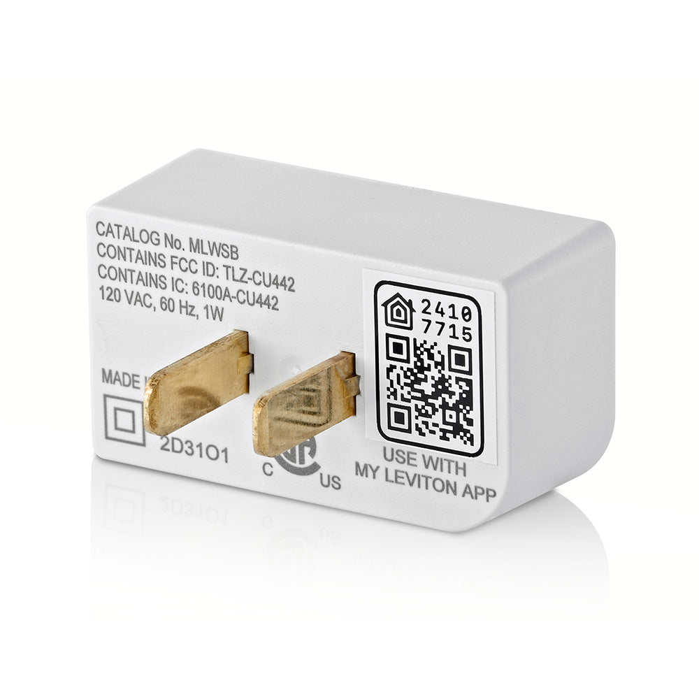 Leviton MLWSB-1BW Wi-Fi Bridge for No-Neutral Decora Smart Dimmer and Switch (DN6HD and DN15S)