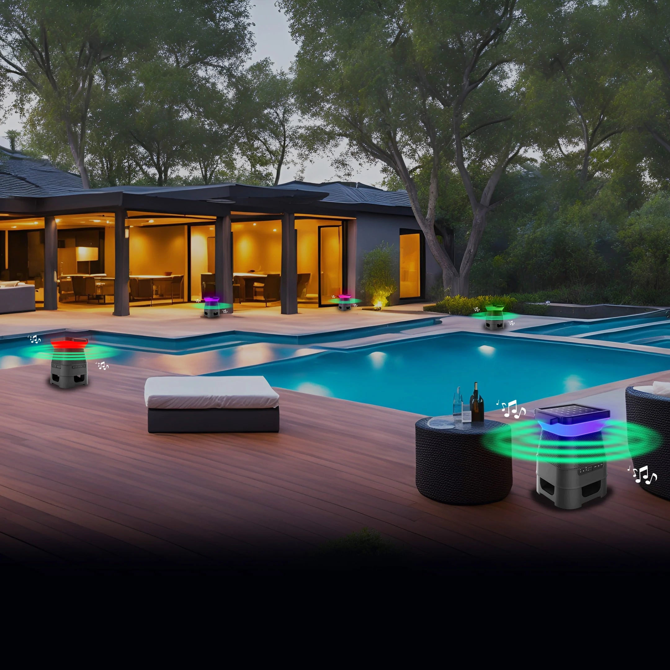 Vanco Solar X Outdoor LED Wireless Solar Powered Speaker